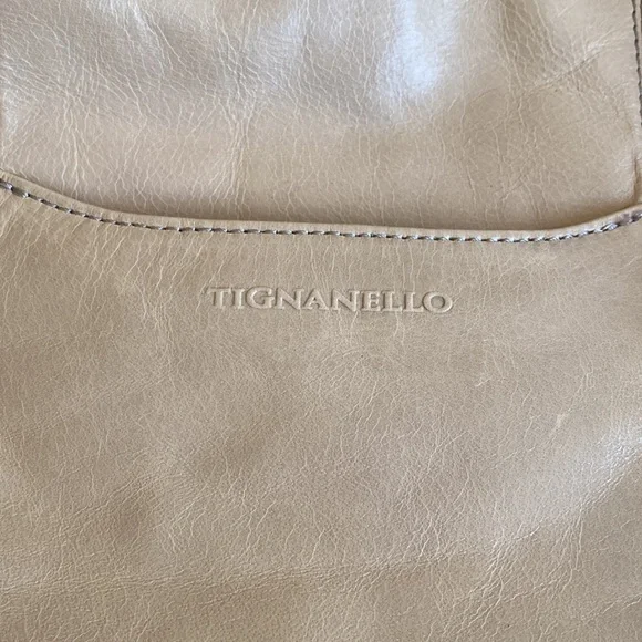 Tignanello Leather Tan and Brown Shoulder Bag Purse - Picture 14 of 14